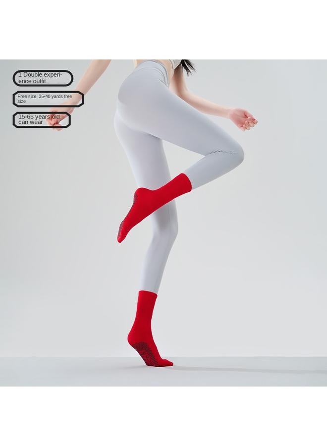 KUYING Indoor Yoga Socks Non-slip Professional Women's 2024 New Pressure Sports Boat Socks Autumn And Winter Fitness Pilates Socks - Image 1