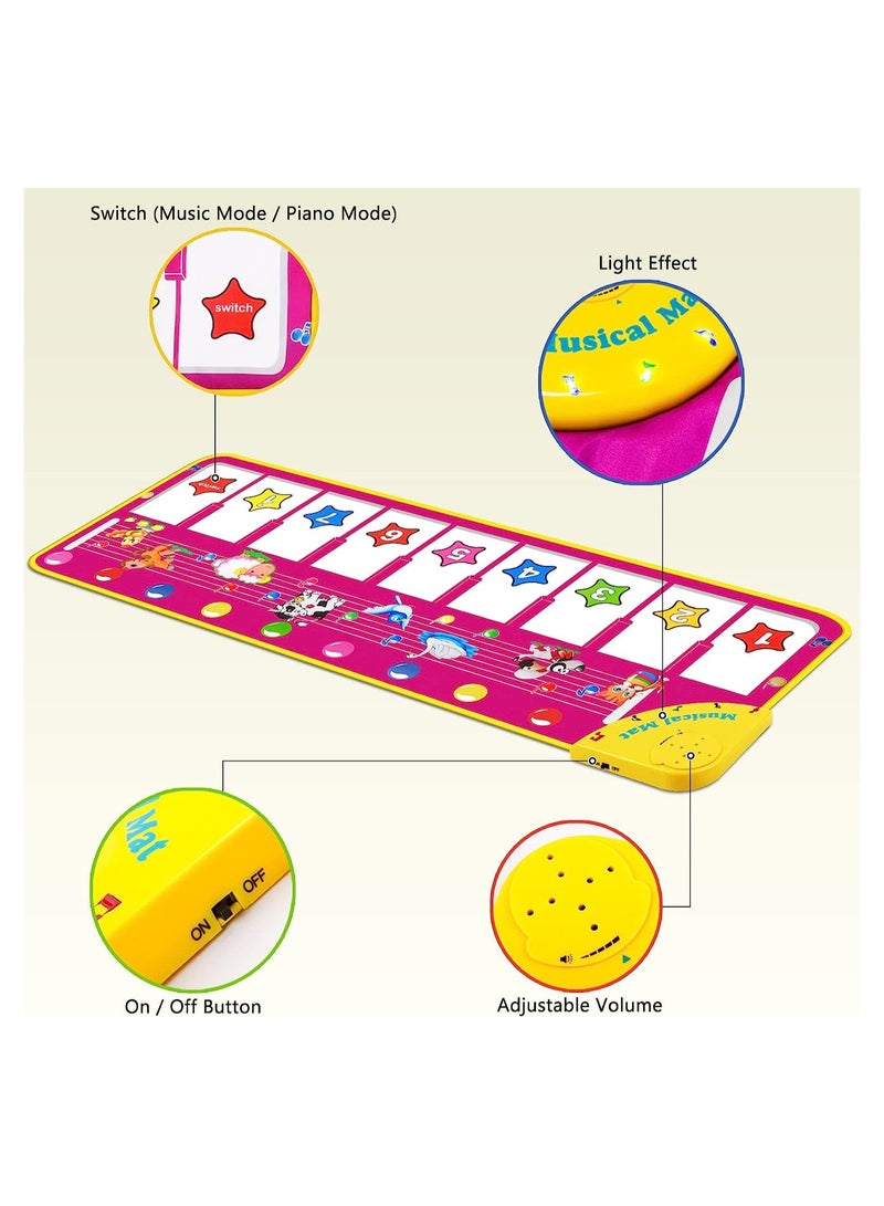 أوريتي Oriti سجادة البيانو لوحة المفاتيح الموسيقية سجادة اللعب 39.5 الموسيقى الإلكترونية الحيوان اللمس اللعب - Image 3