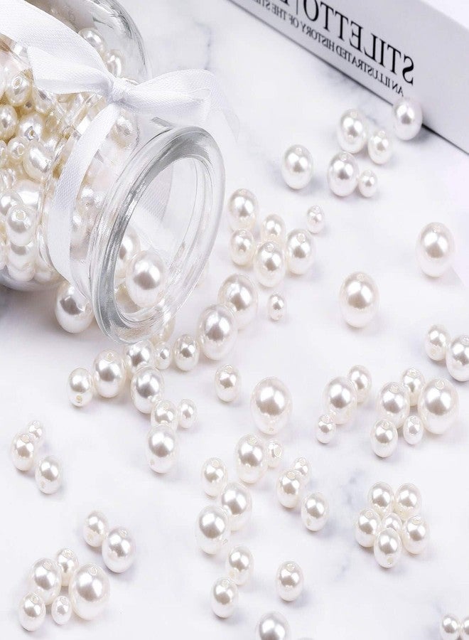 Dhruv Crafts Moti Pearl Beads for Jewellery Making, Necklace & Pearls for Embroidery | Round Shape (100, 8MM) - Image 2