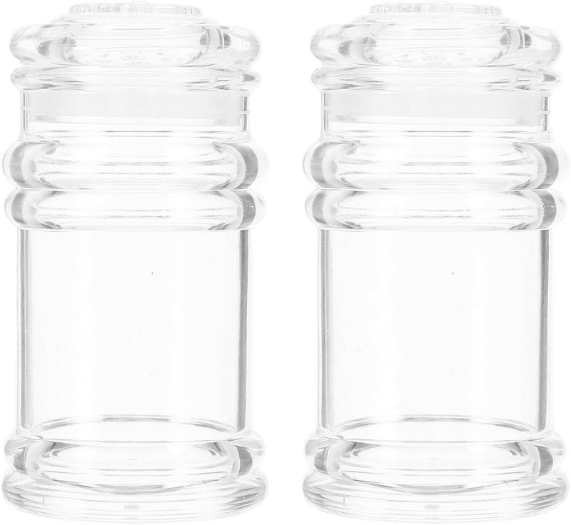 2pcs Refillable Crystal Seasoning Bottles Set with Salt and Pepper Shakers, Kitchen Condiment Dispensers for Cooking and Dining - Image 1