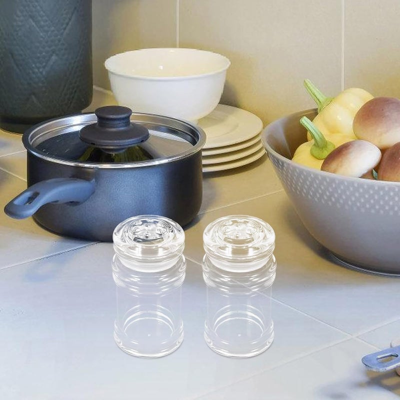 2pcs Refillable Crystal Seasoning Bottles Set with Salt and Pepper Shakers, Kitchen Condiment Dispensers for Cooking and Dining - Image 5