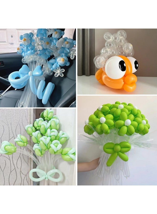 HYKJNBW 260 بالون شفاف لصنع حيوانات البالون، مجموعة فن البالونات الطويلة للالتواء، مستلزمات بالونات نحيفة للنمذجة لحفلات عيد الميلاد، الزفاف، وزينة المهرجانات 100 قطعة - Image 5