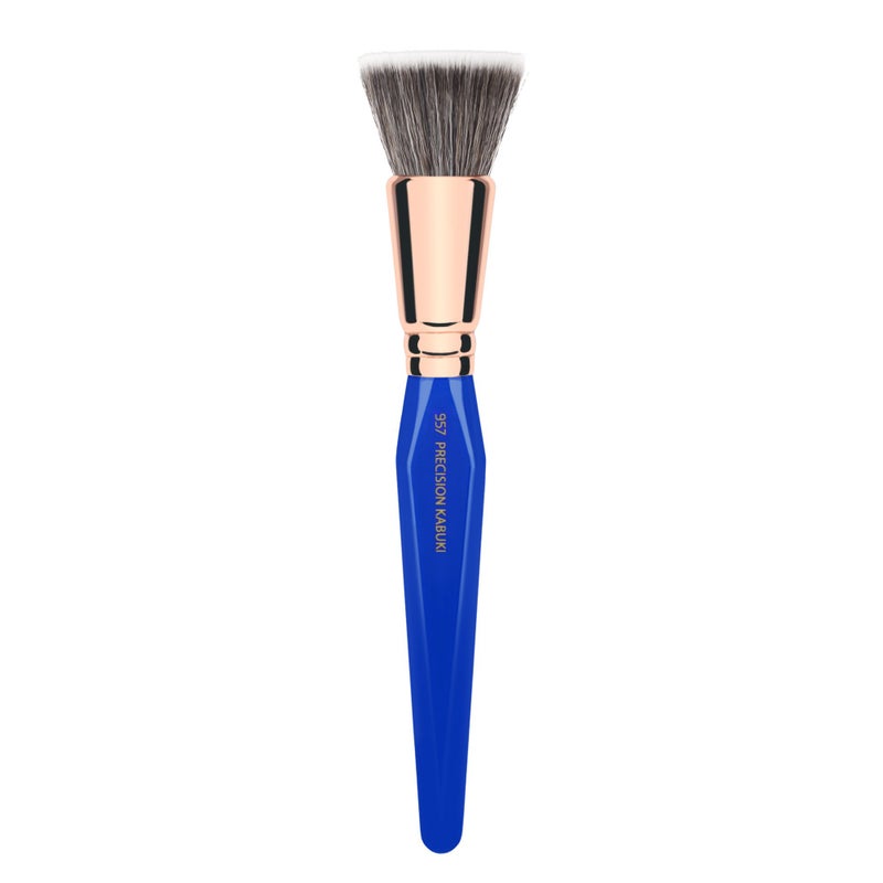 Bdellium Tools Professional Makeup Brush - Golden Triangle 957 Precision Kabuki - With All Vegan and Soft Synthetic Fibers, For Versatile Application (Blue, 1pc) - Image 1