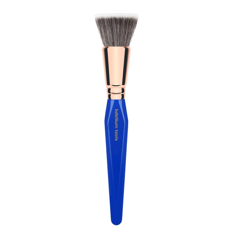 Bdellium Tools Professional Makeup Brush - Golden Triangle 957 Precision Kabuki - With All Vegan and Soft Synthetic Fibers, For Versatile Application (Blue, 1pc) - Image 3