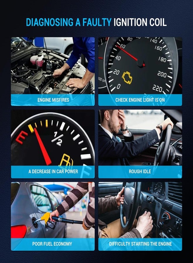 تيكي مجموعة ملفات إشعال TECHIE مكونة من 4 قطع، طراز UF754، بديلة لمحرك L4 سعة 2.4 لتر، لسيارات جيب رينيجيد، شيروكي، كومباس، رام برو ماستر (موديلات 2015-2021)، دودج دارت (موديلات 2013-2016)، فيات 500X (موديلات 2016-2018)، بديلة لرقم UF751 وUF754. - Image 5