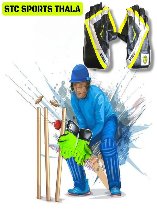 قفازات حراسة المرمى للكريكيت من مطاط PVC من STC SPORTS، للأولاد والشباب - ثالا تشامبيون (قد يختلف اللون) تشكيلة متنوعة - Image 5