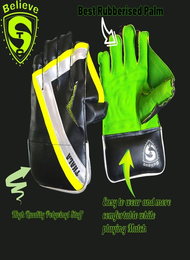 قفازات حراسة المرمى للكريكيت من مطاط PVC من STC SPORTS، للأولاد والشباب - ثالا تشامبيون (قد يختلف اللون) تشكيلة متنوعة - Image 4
