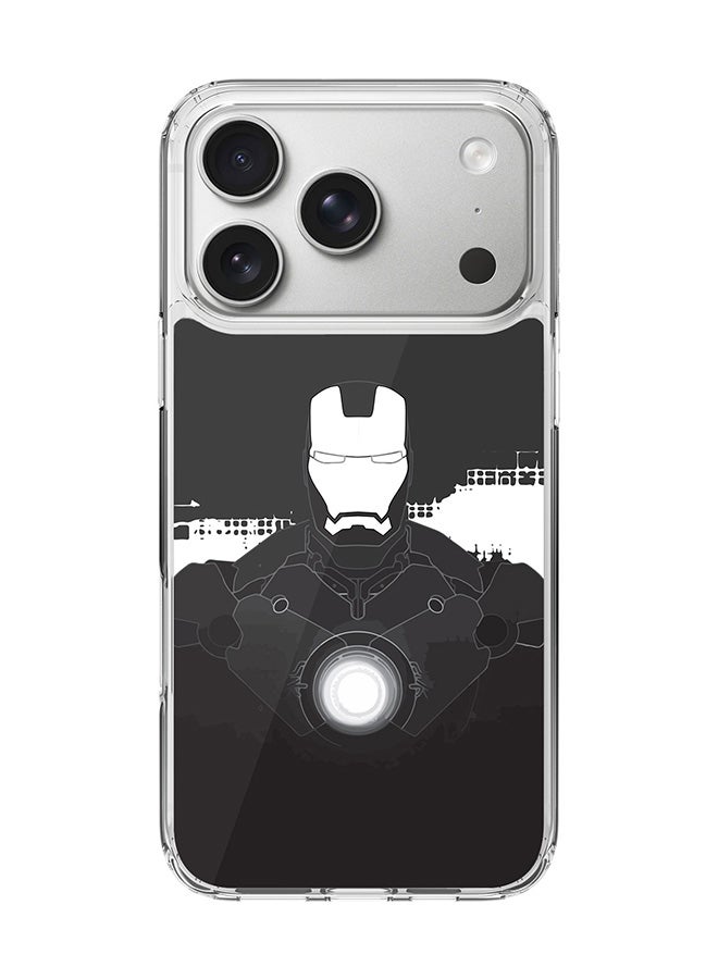 Stylizedd Classic Clear MagSafe Case for iPhone 17 Pro , Hybrid Soft Case Flexible Edges Anti Drop TPU PC Gel Thin Transparent Cover [ Designed for iPhone 17 Pro ] - Iron Man Beam