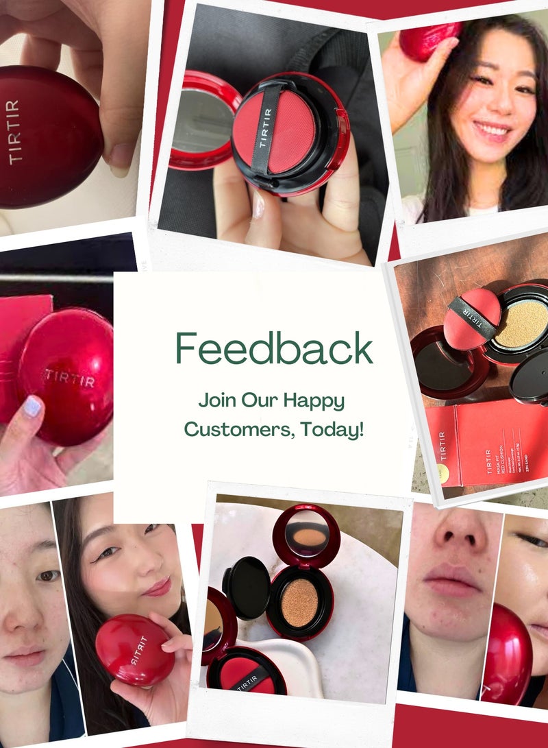 ترتر كريم أساس TIRTIR Mask Fit 17N بلون الفانيليا الأحمر | تغطية كاملة، خفيف الوزن، مناسب للبشرة، لمسة نهائية لامعة حريرية، كريم أساس كوري مبطن - Image 2