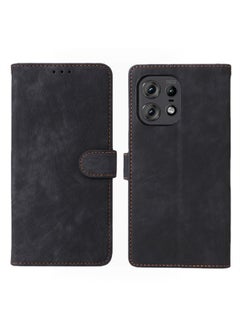 Compatible with Motorola Edge 50 Pro Case, Leather Flip Case with Card Slot, Wallet design, Standable Flip Case, Anti-Fall Drop Protection, Shockproof Case, Black - pzsku/Z20BF7026CE39DB08954EZ/45/_/1718719439/75e92797-8493-4567-958b-91b36d4aa357