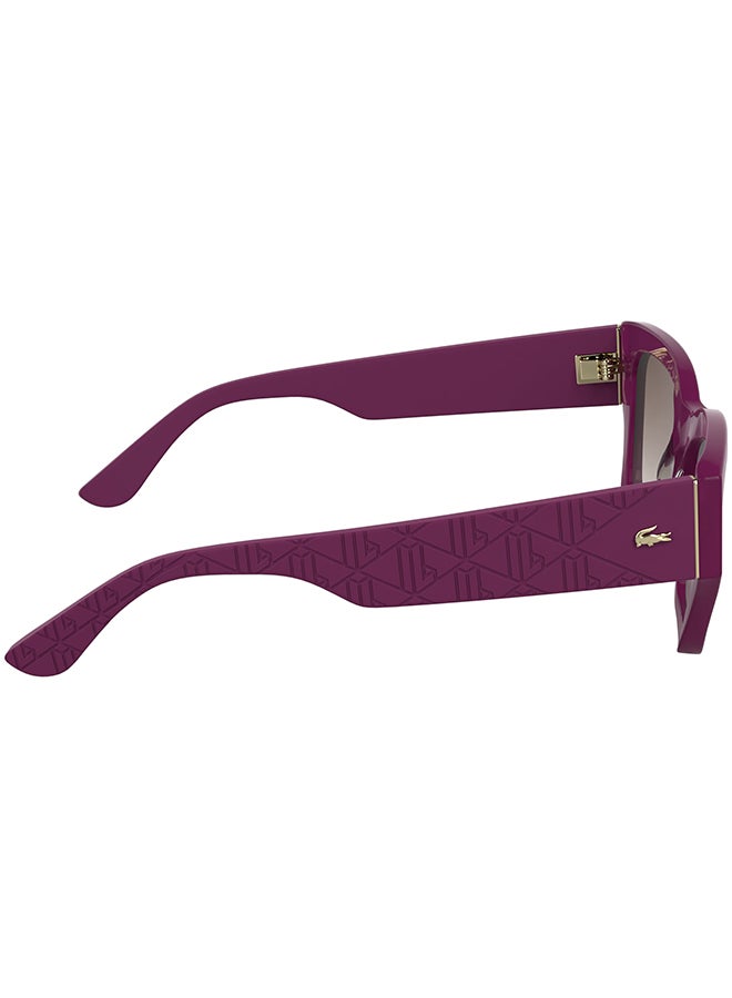 LACOSTE نظارات شمسية لاكوست كاملة الإطار من الأسيتات L6053S 5219 (526) أوبالين سيكلامين - Image 5