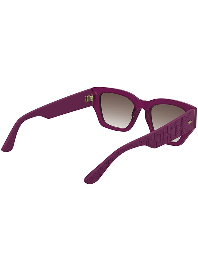 LACOSTE نظارات شمسية لاكوست كاملة الإطار من الأسيتات L6053S 5219 (526) أوبالين سيكلامين - Image 4