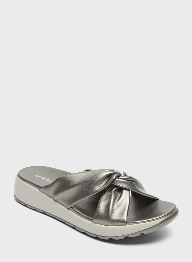 Le Confort Cross Strap Wedge Sandals