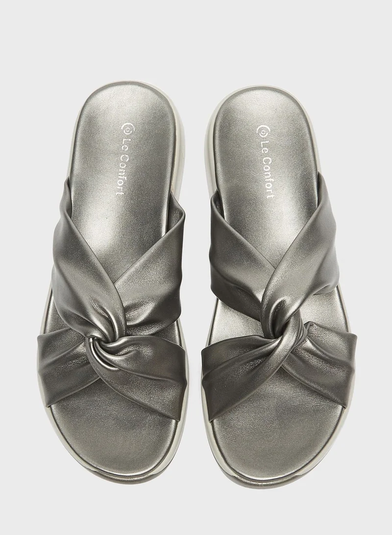 Le Confort Cross Strap Wedge Sandals