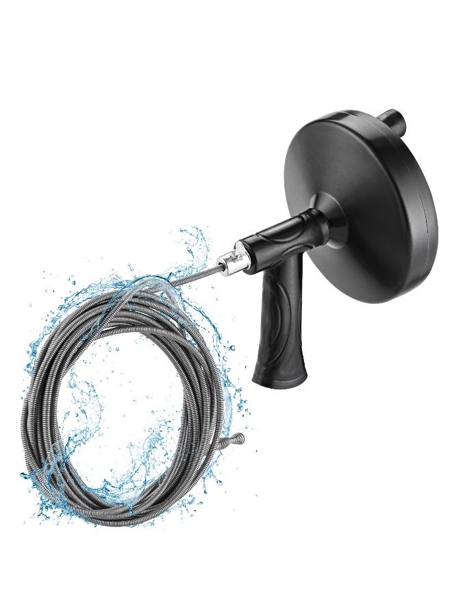 أداة إزالة انسدادات المجاري، ثعبان مجاري، أداة مجاري لإزالة شعر الانسداد، أداة إزالة انسدادات أنابيب قوية، لتنظيف تصريف حوض الاستحمام، حوض الحمام، والمطبخ (طويل: 2 متر) - Image 1