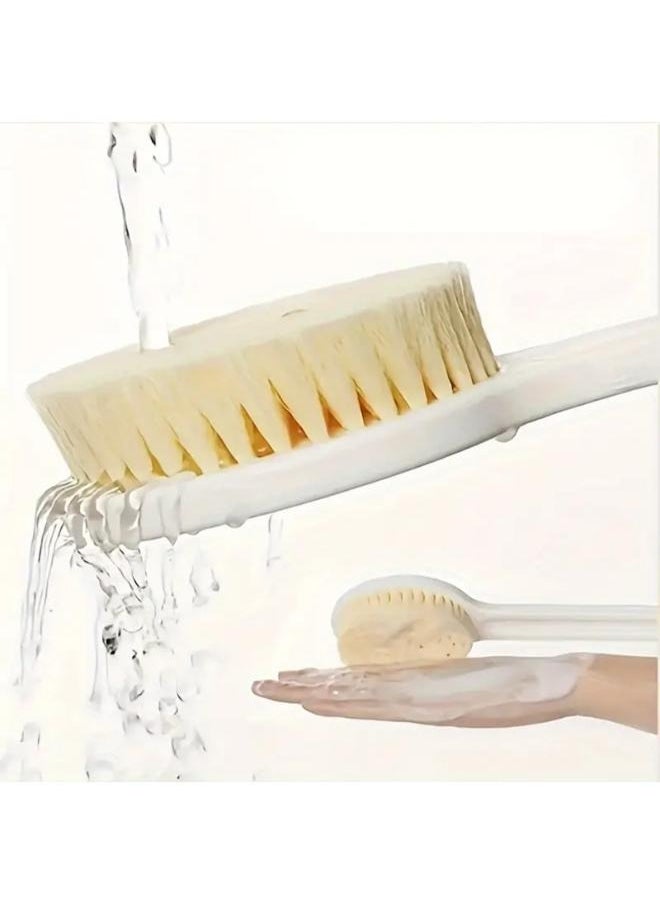 EasyLife - Long Handle Nylon Bath Brush Soft Body Scrubber Shower Exfoliator - Image 1