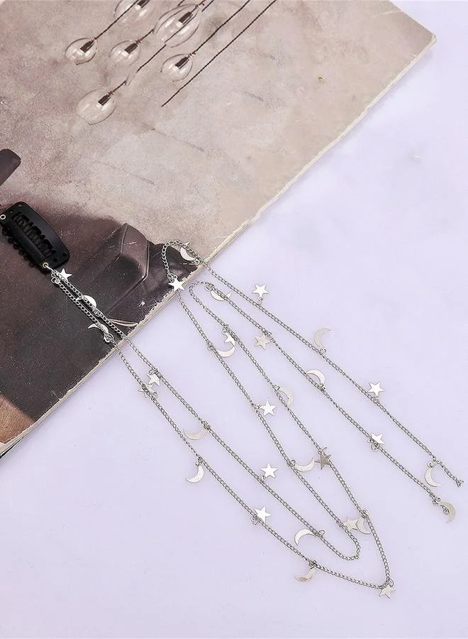 تايك تو Star-Moon Drop Chain Hair Clip