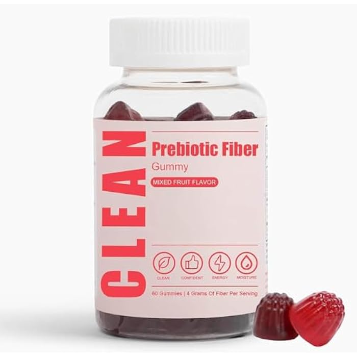 jinmao Clean Fiber Gummies for Men, Clean Prebiotic Fiber Gummy Supplement, Digestive Gut Health 60 Gummies - Image 1