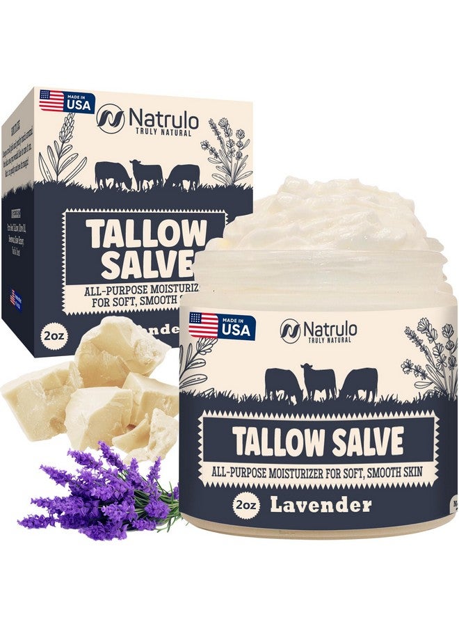Natrulo Beef Tallow Salve - All Natural Grass Fed Beef Tallow & Honey All Purpose Balm - Moisturizing Body Salve Great for Eczema, Cracked, Dry, Itchy, Irritated Skin - Skin Repair Skincare Made in USA - Image 1