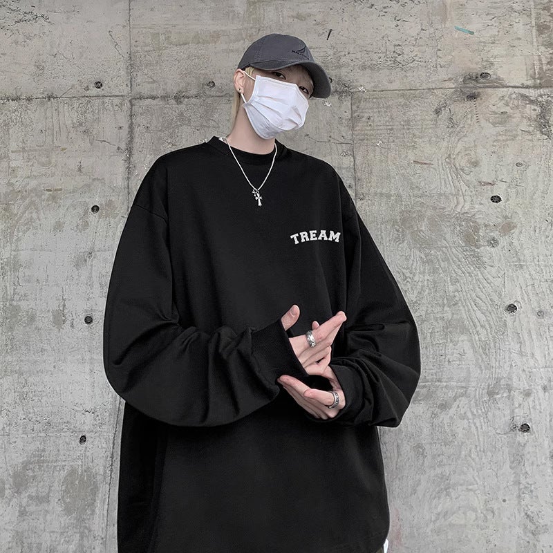 American street hiphop hip hop long-sleeved men's T-shirt High Street ins fashion brand sweater thin early Autumn 2023 New - Image 4