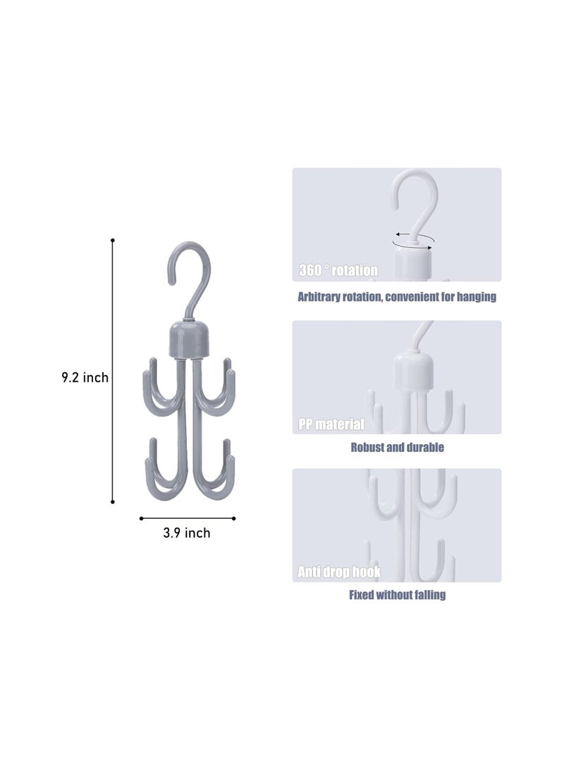 2 Pieces Anti-Slip Tie Hangers for Closet with 8 Hooks - Image 3