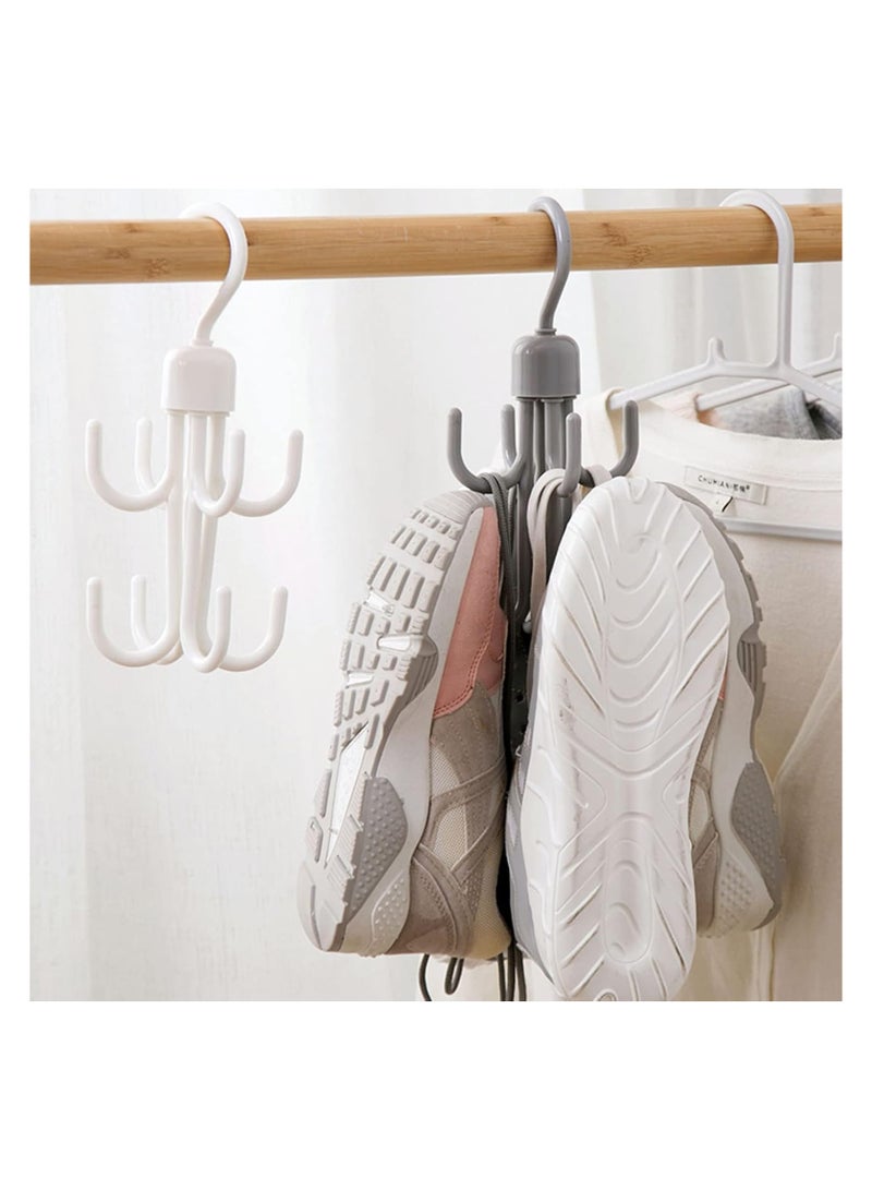 2 Pieces Anti-Slip Tie Hangers for Closet with 8 Hooks - Image 5