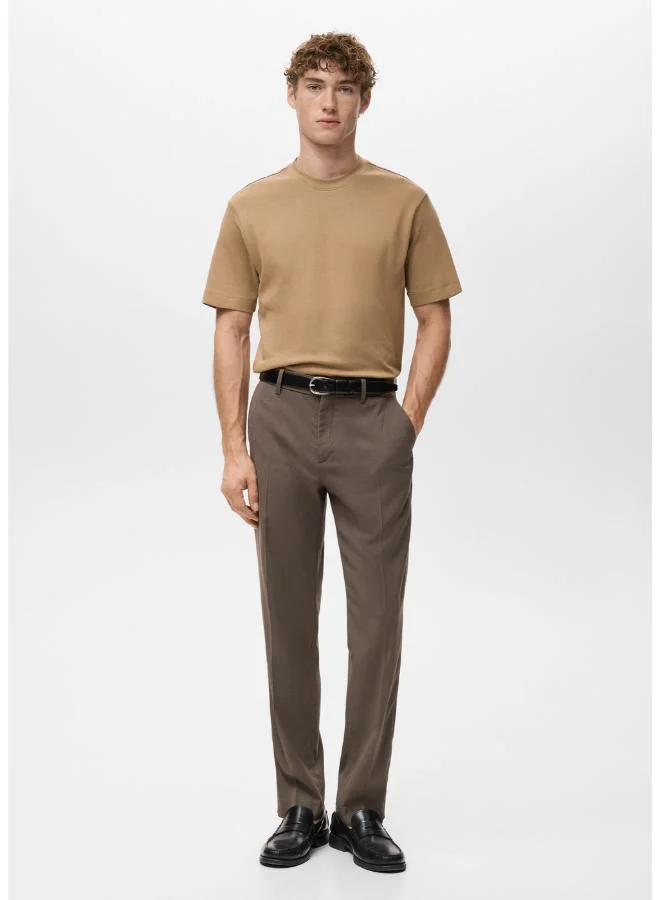 Mango Man  Medium weight regular fit T-shirt for Men | Best Price UAE