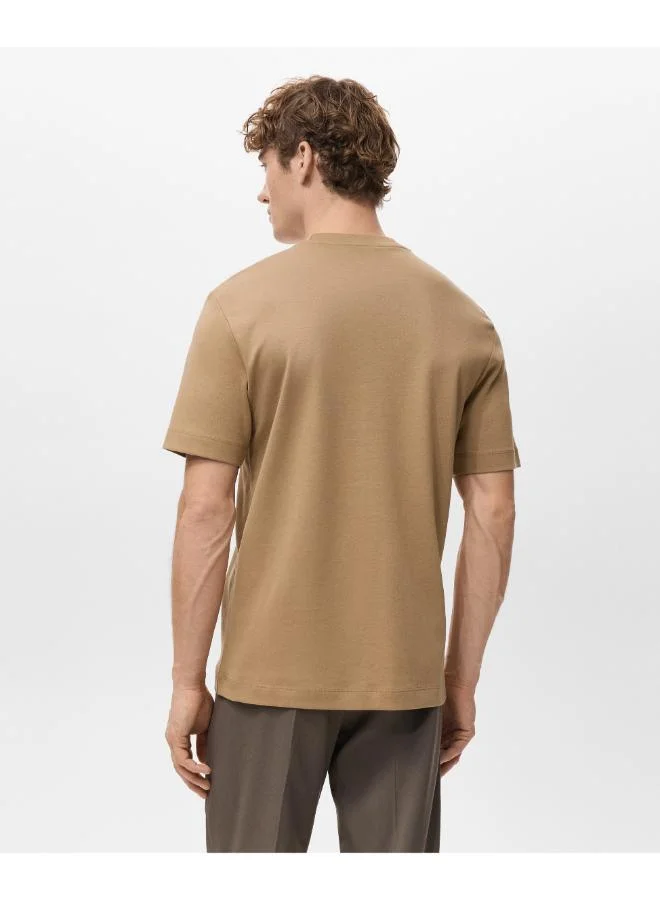 Mango Man  Medium weight regular fit T-shirt for Men | Best Price UAE