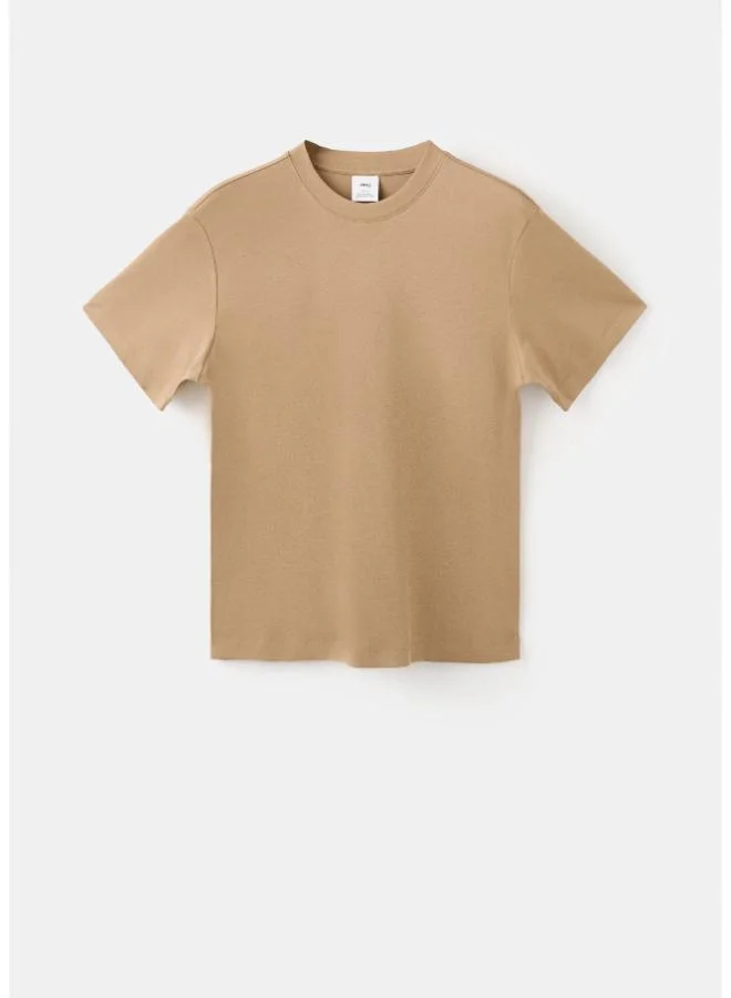 Mango Man  Medium weight regular fit T-shirt for Men | Best Price UAE