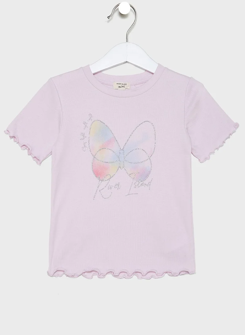 RIVER ISLAND Infant Butterfly T-Shirt + Leggings Set