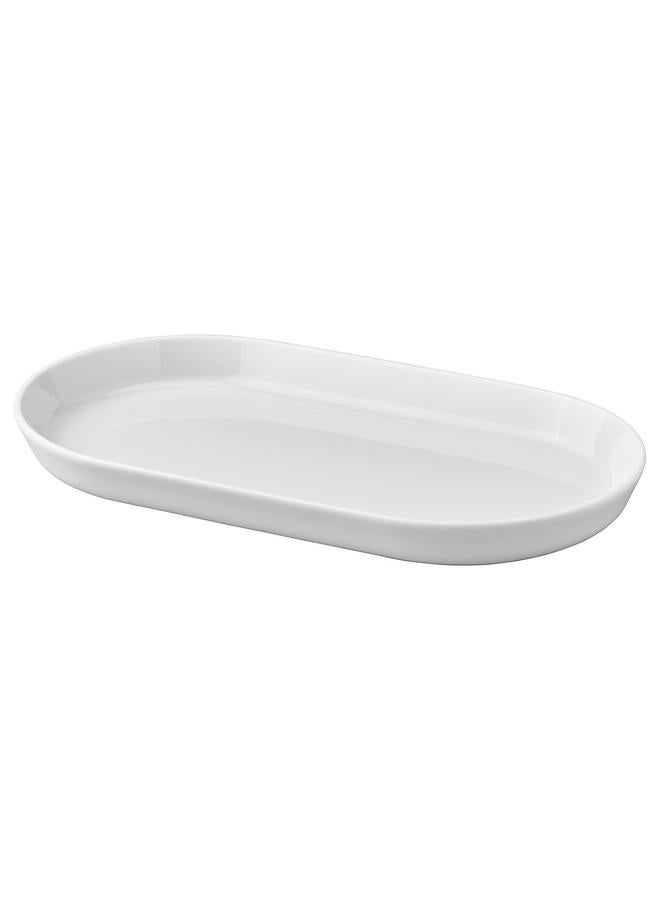 Zaboon Serving Plate, White, 27X15 Cm - Image 1