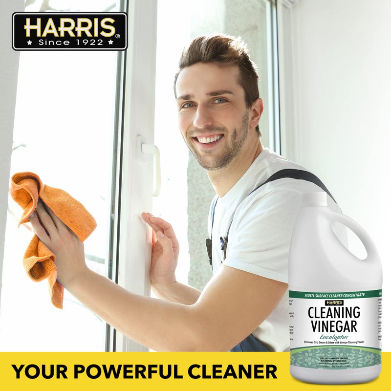HARRIS Cleaning Vinegar All Purpose Household Surface Cleaner, 128oz (Eucalyptus) with Easy Pour Funnel Included - Image 4