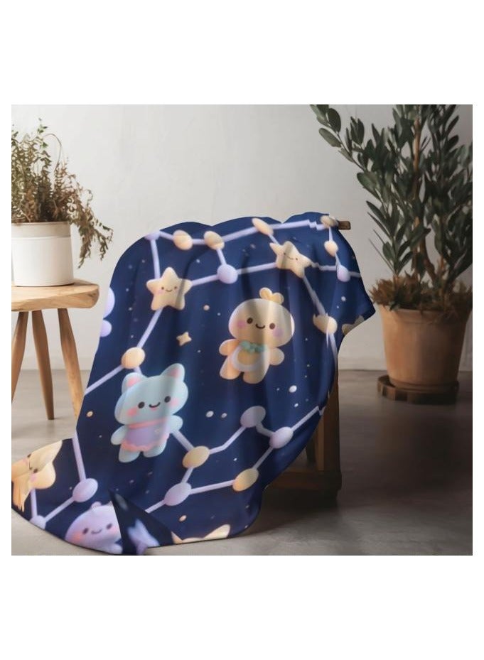 عام بطانية رقيقة من الفانيلا (دافئة ومريحة، ومناسبة للنوم واستخدام الألعاب وإزالة الغبار ومقاومة للرمل) 150 سم * 200 سم - 68 - Image 5