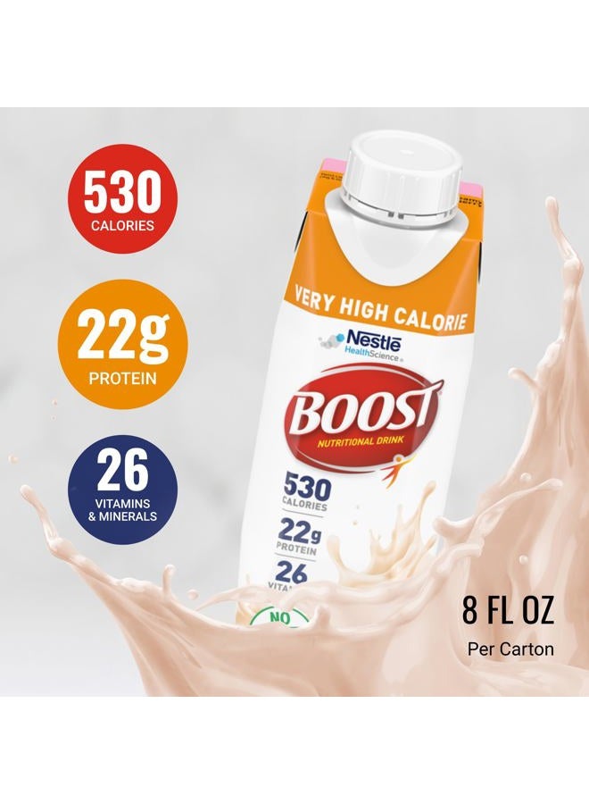 Boost Very High Calorie Strawberry Nutritional Drink – 22g Protein, 530 Nutrient Rich Calories, 8 Fl Oz (Pack of 24) - Image 4