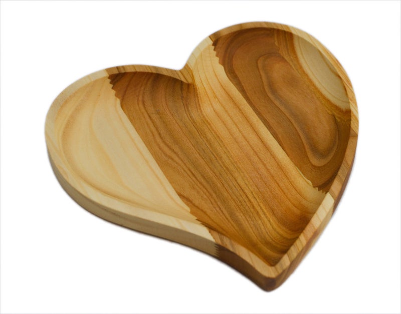 Wooden Small Heart Shaped Serving Tray  Plate and Platter  Romantic Idea for Everyone You Love  Made in Ukraine