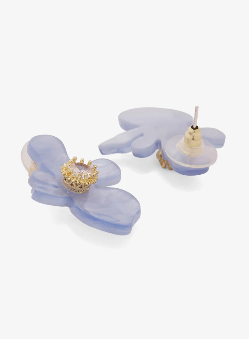 Ginger Floral Resin Detail Statement Earrings