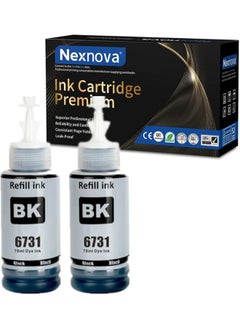NexNova Ink 673 For Epson For Ecotank Black T6731 Double 2 Pack Black For Printer L800 L805 L810 L850 L1800  - Image 1