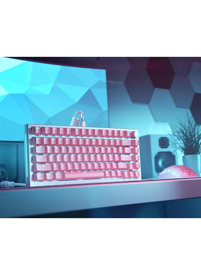 Glorious Gaming 123X Abs Doubleshot Keycaps V2 (Us Base Set) - Dual Moulded Design, Guaranteed To Never Fade, Rgb Friendly With Clear Legends, Fits Any Mx-Style Stem, Us Layout - Pink - Image 4