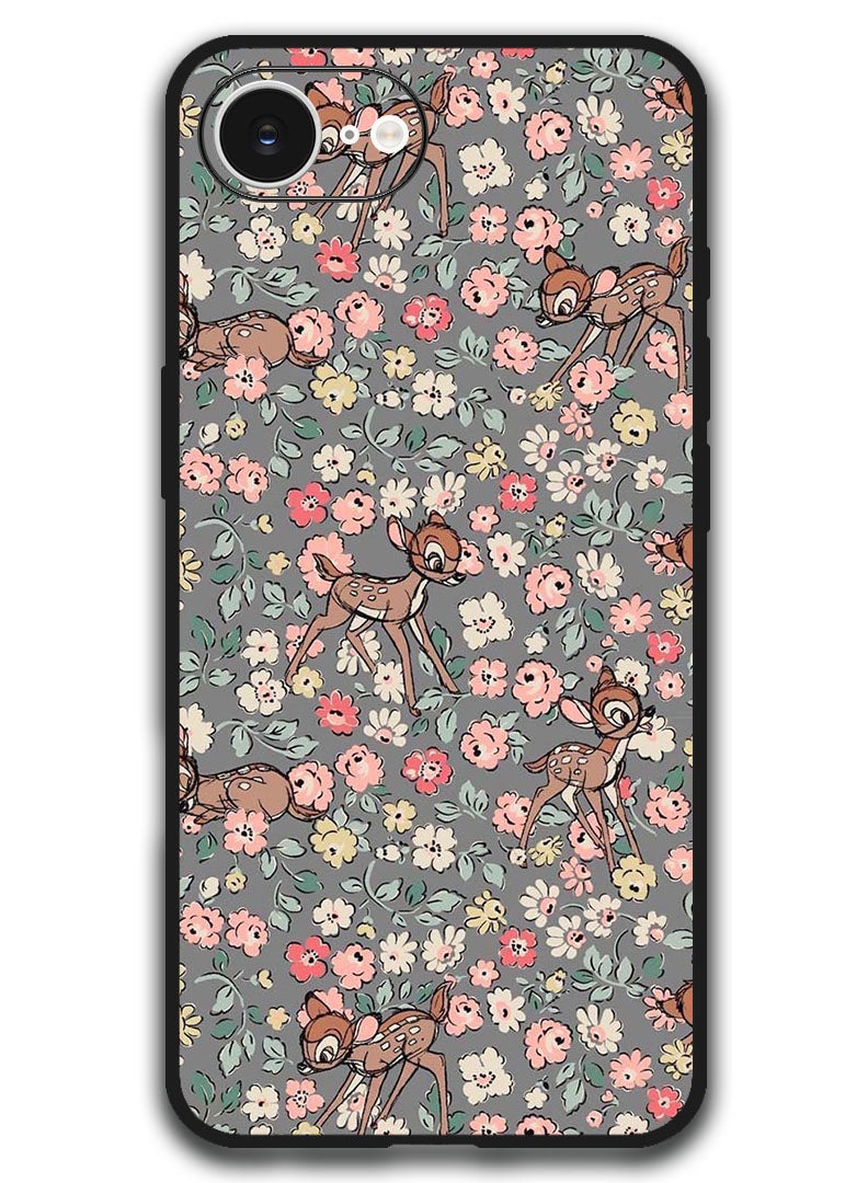 ثيودور حافظة متوافقة مع هاتف Apple iPhone 16e مقاس 6.1 بوصة، غطاء ممتص للصدمات ومقاوم للصدمات - نمط غزال - Image 1