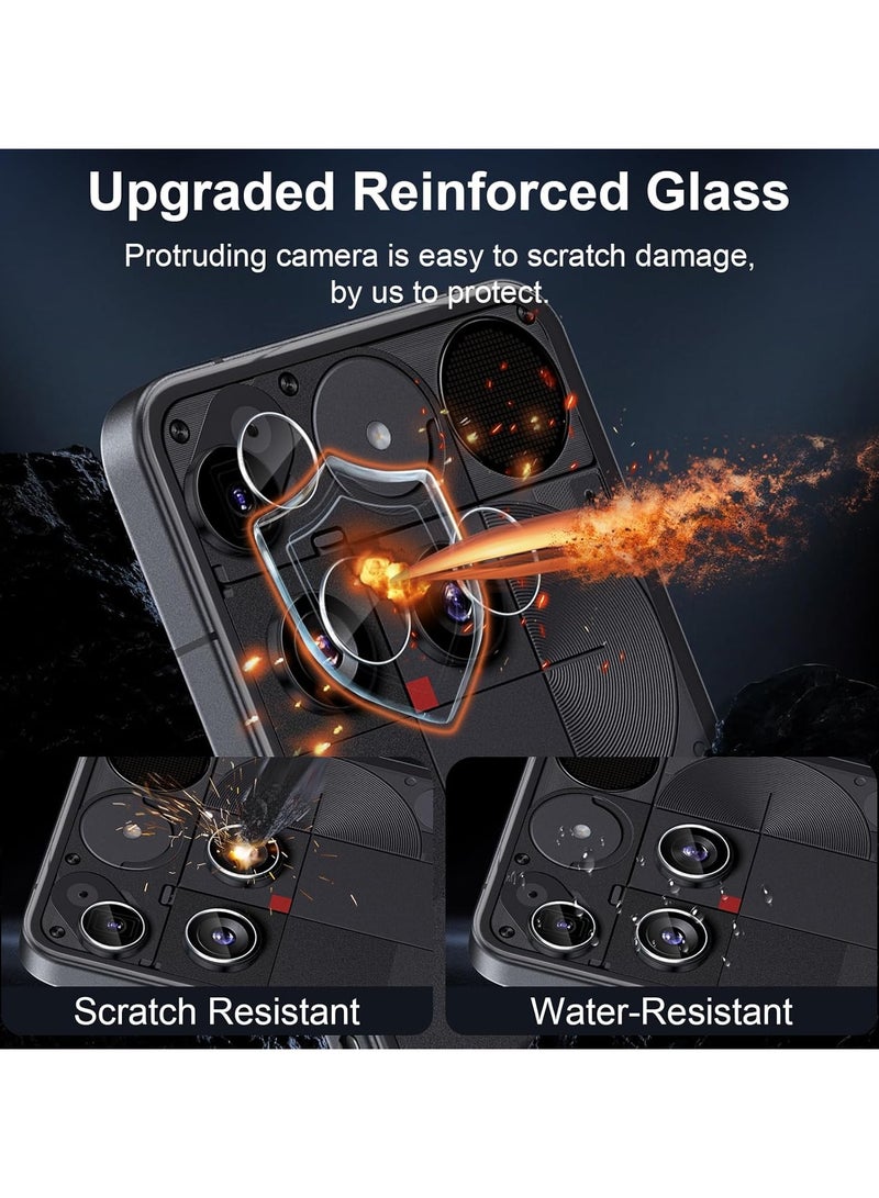 عام واقي شاشة متوافق مع Nothing Phone 3 2025 - 【2+2 قطعة】 واقي شاشة وعدسة كاميرا، زجاج مقوى 9H عالي الوضوح مقاوم للخدوش وخالٍ من الفقاعات - Image 2