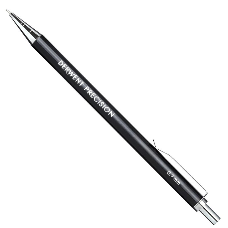 Derwent Precision Mechanical Pencil 0.7 Mm With Hb Leads And Erasers|Black - Image 4