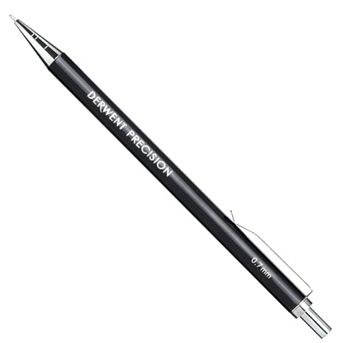 Derwent Precision Mechanical Pencil 0.7 Mm With Hb Leads And Erasers|Black - Image 1