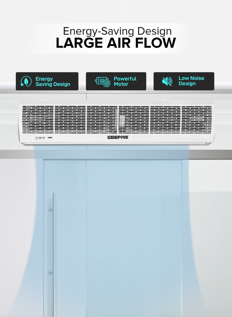 GEEPAS Automatic Commercial Indoor Air Curtain With Two Speed Setting | Low Noise | Spray Coating | Remote Control 115 W GCT9013CFM White - Image 5