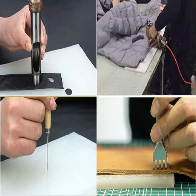 Utoolmart Leather Punch Pad Plastic Mute Punching Hole Mat Stamping Cutting Board for DIY Sewing Craft Tool 7.87 x 5.91 x 0.31 inch 1pcs - Image 5