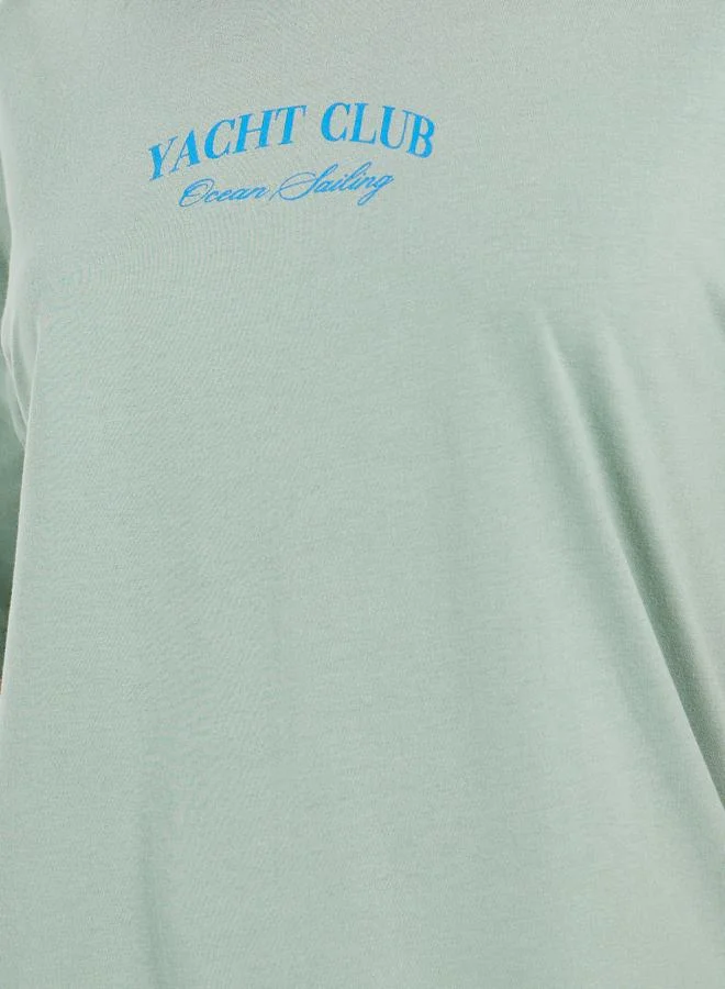 Styli Oversized Yacht Club Graphic Short Sleeves T-Shirt