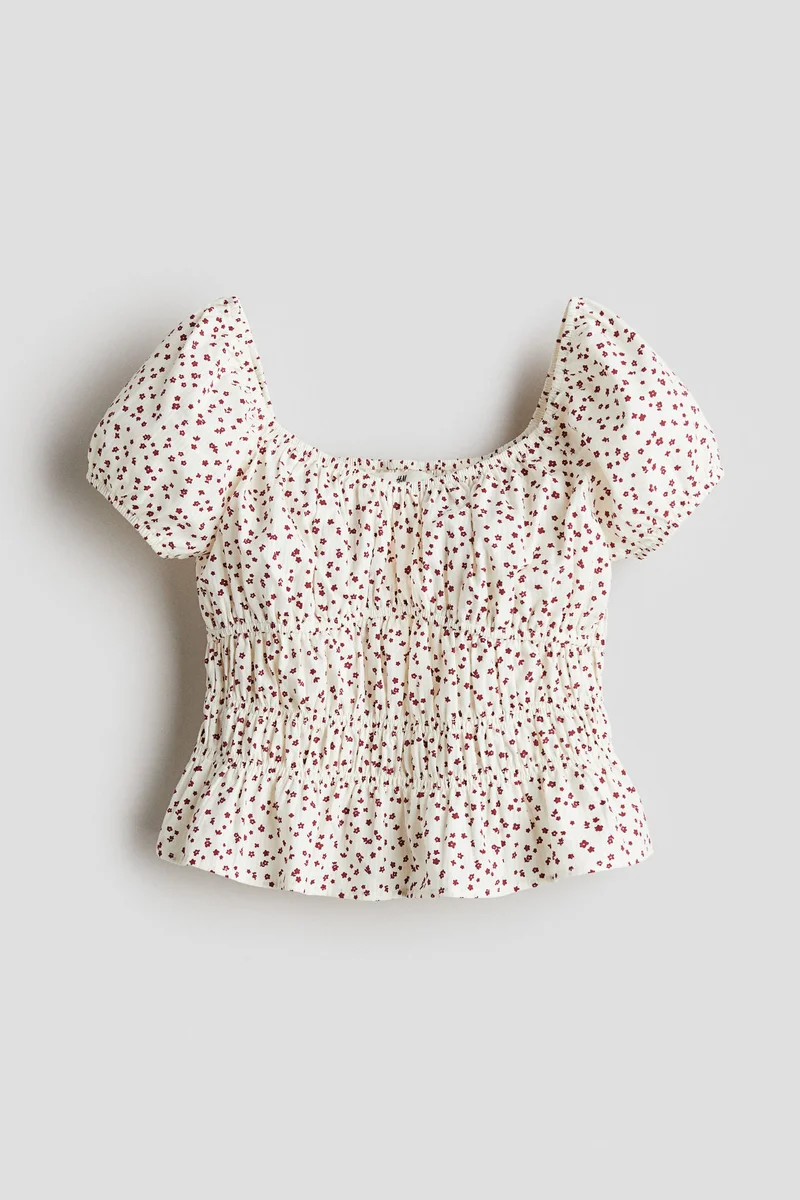 H&M Smocked cotton blouse