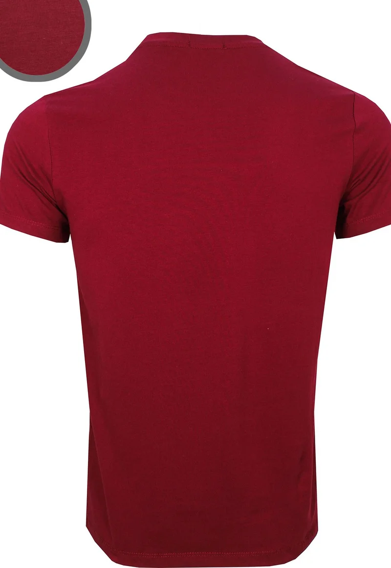 فاريتا Men's Claret Red Regular Cut Round Neck Men's Knitwear T-Shirt