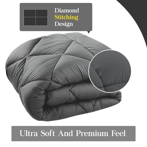 FRESH FROM LOOM Microfiber All Seasons Collection 300 GSM Bed Size Winter Reversible AC Comforter: Premium Razzai Quilt Blanket for Single Bed (Walnut and Cream, 60x90 Inches) - Image 2