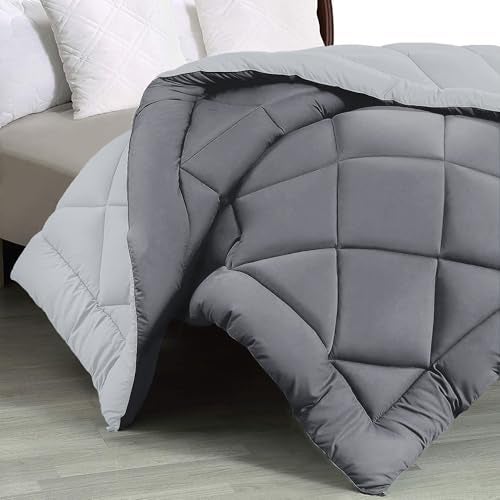 FRESH FROM LOOM Microfiber All Seasons Collection 300 GSM Bed Size Winter Reversible AC Comforter: Premium Razzai Quilt Blanket for Single Bed (Walnut and Cream, 60x90 Inches) - Image 1
