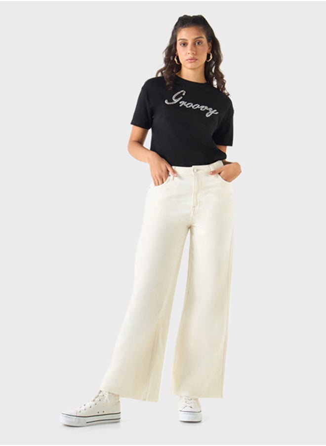 2Xtremz - Embellished Crew Neck T-Shirt - Image 1